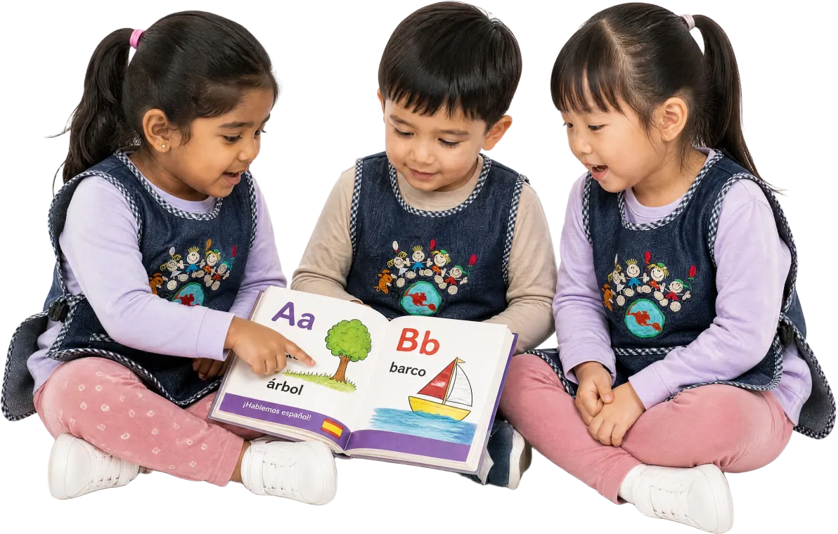 Children listening to a story before going home